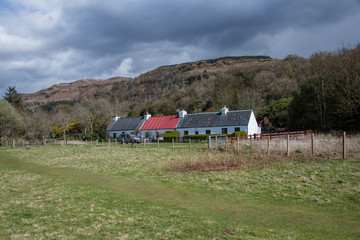 Colourful Highland crofts are often painted white © Mark