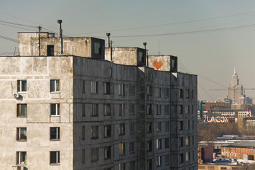 Fototapeta premium old multi-storey house in Moscow
