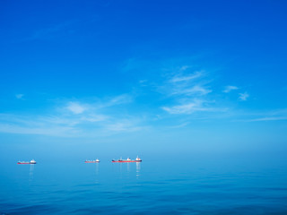 Big international cargo ship for industrial import and export