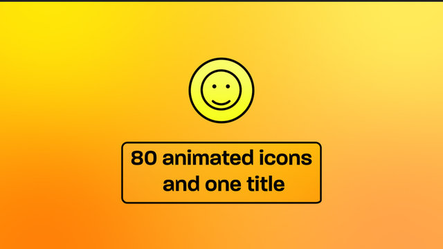 80 Animated Icons Title