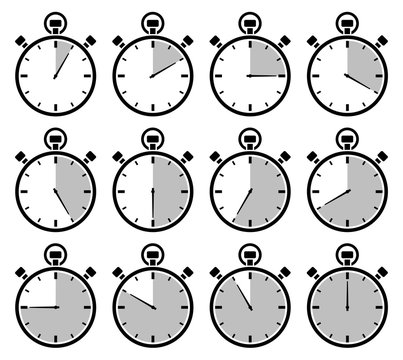 Stopwatches Icon Grey Time