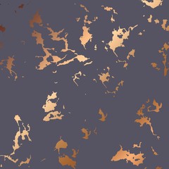 Golden splatter spots on dark, modern luxurious background, vector illustration