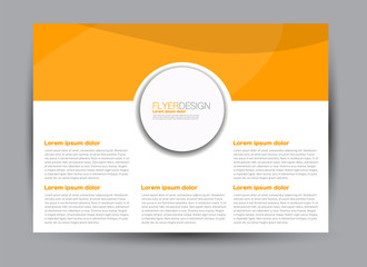 Flyer, brochure, billboard template design landscape orientation for education, presentation, website.  Orange color. Editable vector illustration.