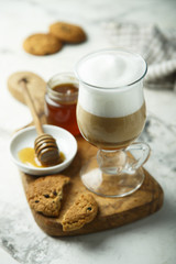 Homemade honey latte