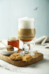 Homemade honey latte