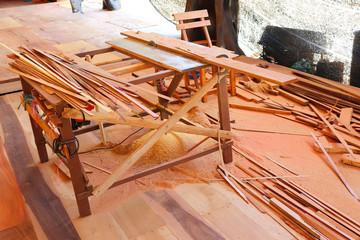 woodworking's little working tools on a dusty table