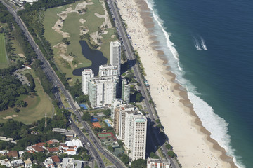 Fototapeta na wymiar Sao Conrrado Beach in Rio de Janeiro Brazil.