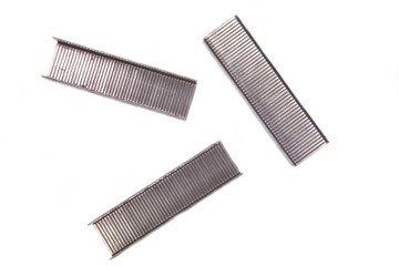 Staples for stapler on a white background