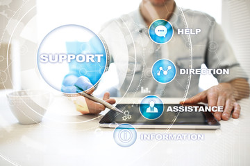 Technical support. Customer help. Business and technology concept.