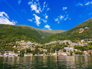 Fototapeta na wymiar Ttown Carate on Como Lake in Italy
