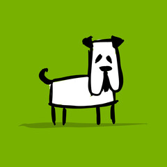 Funny bulldog, sketch for your design