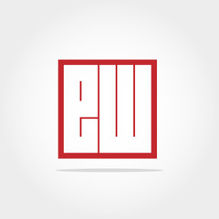 Initial Letter EW Logo Design