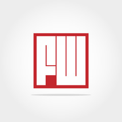 Initial Letter FW Logo Design