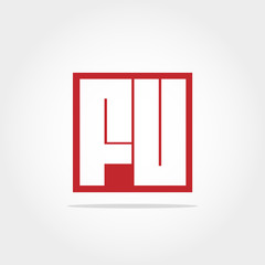 Initial Letter FU Logo Design