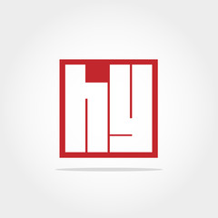 Initial Letter HY Logo Design