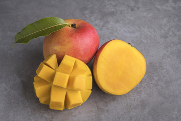 mango on a dark background.