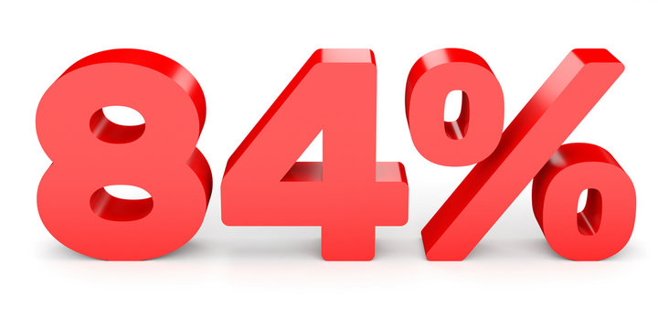 Eighty four percent off. Discount 84 %.