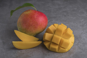 mango on a dark background.