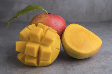 mango on a dark background.