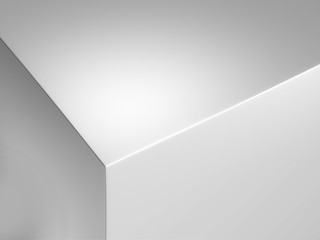 Fototapeta premium Realistic edge of white box, 3d rendering.