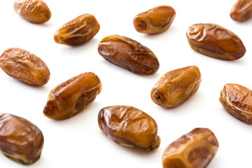 Dates food isolated on white background. 