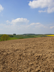 plowed upland field with scenery