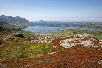 On a trip to the mountain Kauarpallen in great weather in Northern Norway