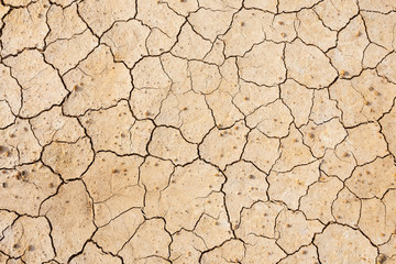 Brown dry soil or cracked ground texture background.