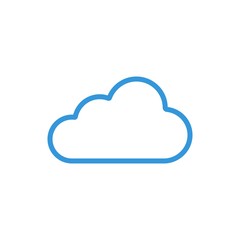 Cloud blueicon vector. Linecolor weather symbol isolated. Trendy flat outline ui sign design. Thin linear graphic pictogram for web site, mobile application. Logo cloud illustration. Eps10 - 206508597