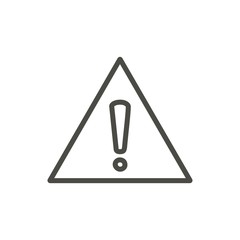 Warning icon vector. Line danger symbol isolated. Trendy flat outline ui risk sign design. Thin linear warning graphic pictogram for web site, mobile app. Logo illustration. Eps10