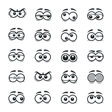 Cartoon funny eyes collection