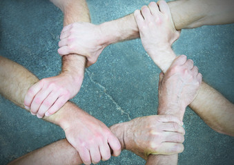 Plexus of men's hands