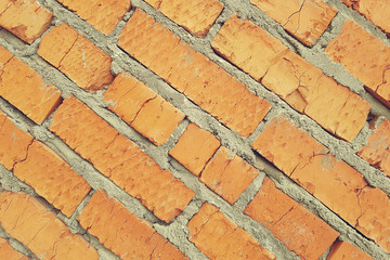 old vintage brick wall, background, texture