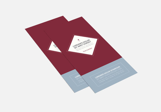 Trifold Brochure Layout With Red and Gray Accents