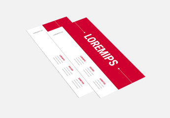 Red and White Trifold Brochure Layout