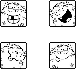 Silly Cartoon Plant Monster Icons