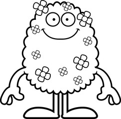 Cartoon Plant Monster Smiling