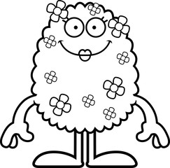 Cartoon Plant Monster Smiling