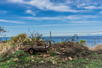 Along the Leucosia Mermaid Trail. Cilento. Castellabate. Campania. Views of the Amalfi Coast....