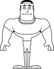 Cartoon Bored Fitness Man