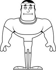 Cartoon Bored Fitness Man