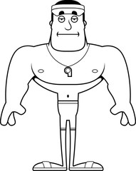 Cartoon Bored Lifeguard