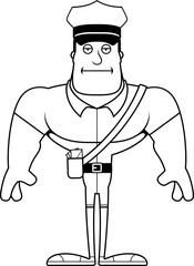 Cartoon Bored Mail Carrier