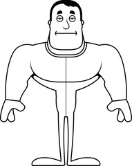 Cartoon Bored Man In Pajamas