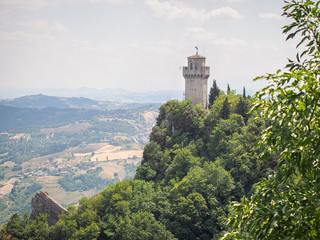 View to the Montale Tower (Torre del Montale) in San Marino