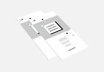 Grayscale Trifold Brochure Layout