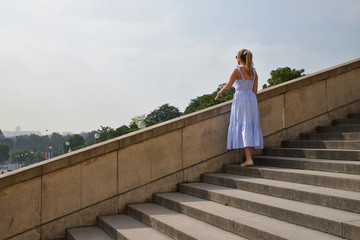 Fototapeta na wymiar Escaliers du palais de Chaillot à Paris, France