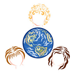 Children around the planet Earth