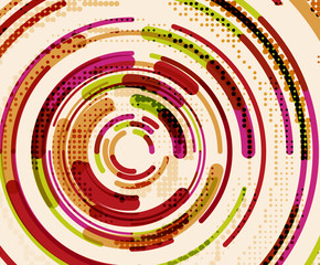 Circular lines, circles, geometric abstract background