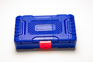 blue tool case made of plastic